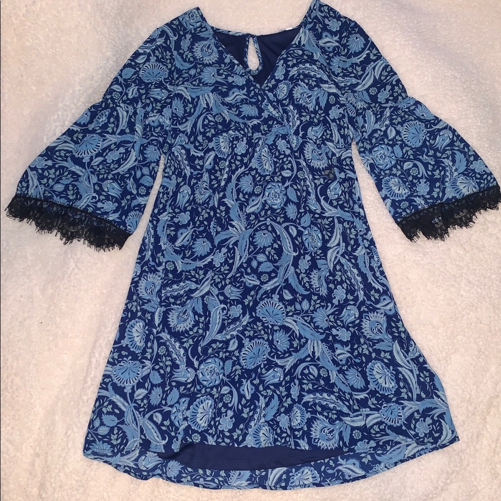 Blue Boho Style Dress